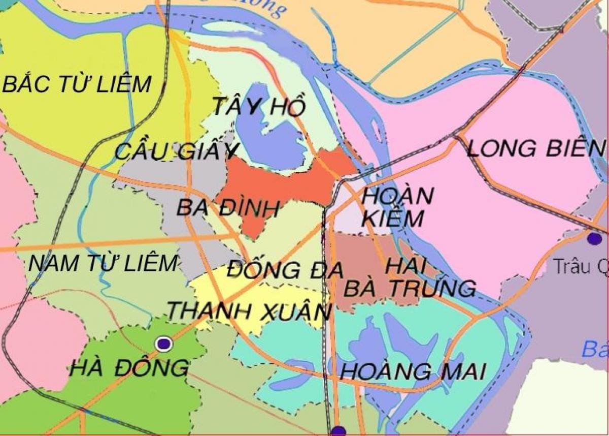 Mapa de ha dong district hanoi