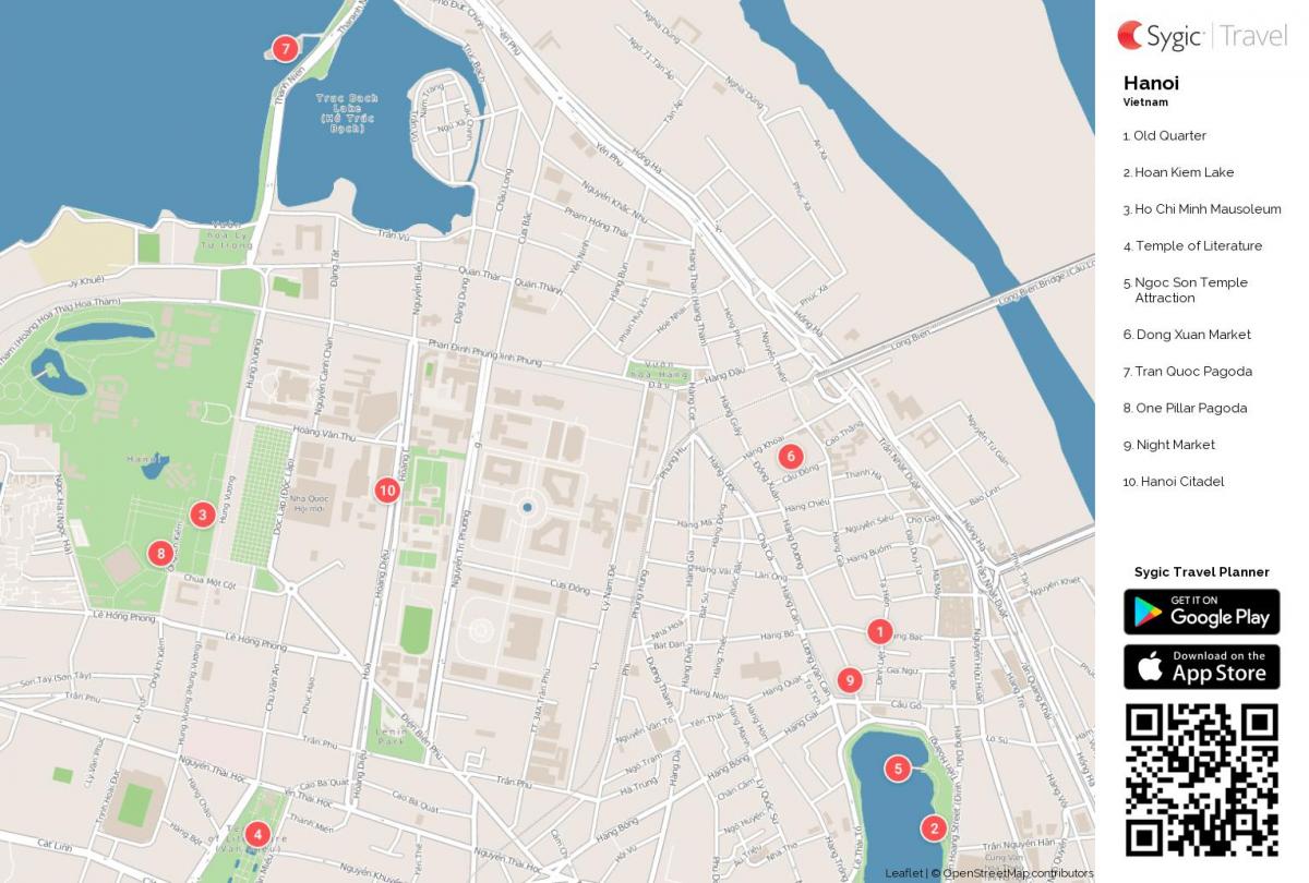 Mapa de hanói, la comida de la calle