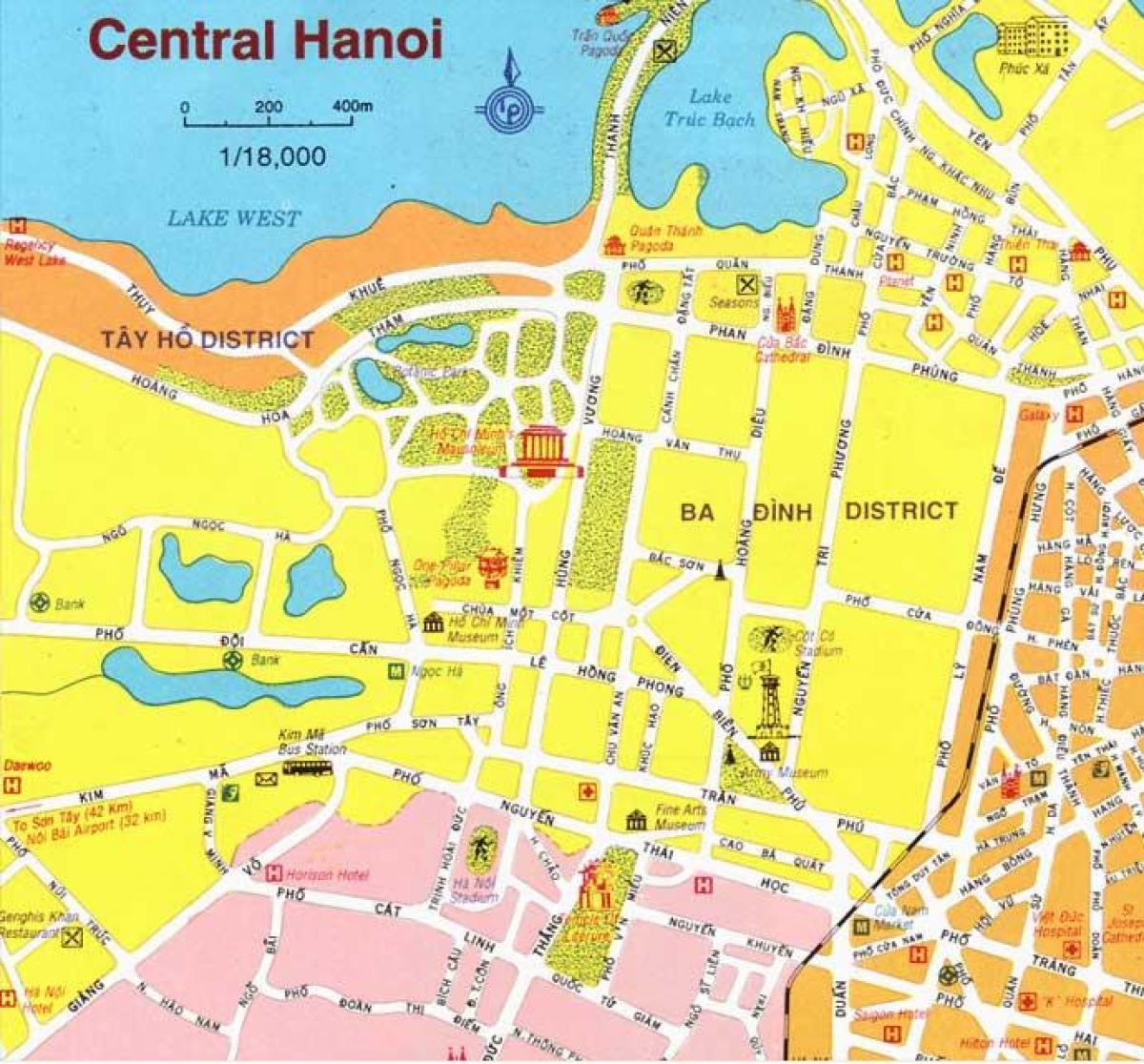mapa de la ciudad de hanoi centro