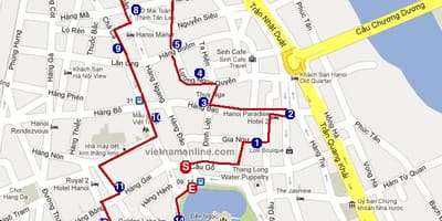 El casco antiguo mapa de la ciudad
