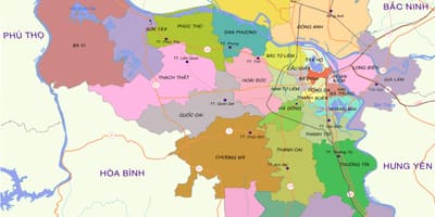 Mapa de distrito de hanoi