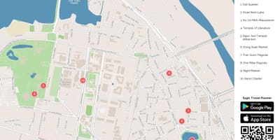 Mapa de hanói, la comida de la calle