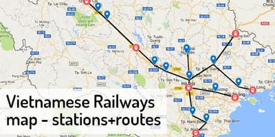 Mapa de la estación de tren de hanoi 